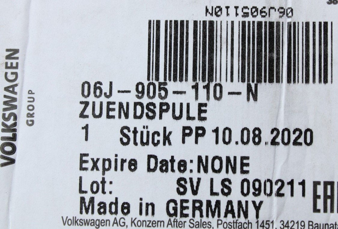 VW Audi Skoda SEAT 1.8 2.0 TSI TFSI ignition coil (x1) 06J905110N