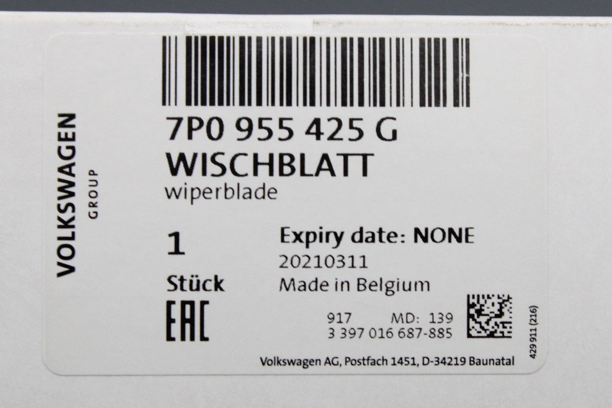 VW Touareg 7P 2011-2018 aero wiper blade (front) 7P0955425G