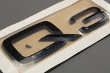 Audi Q3 2019-on rear boot lid lettering badge (gloss black) 83A071803