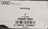 Audi Q3 2019-on rear boot lid lettering badge (gloss black) 83A071803