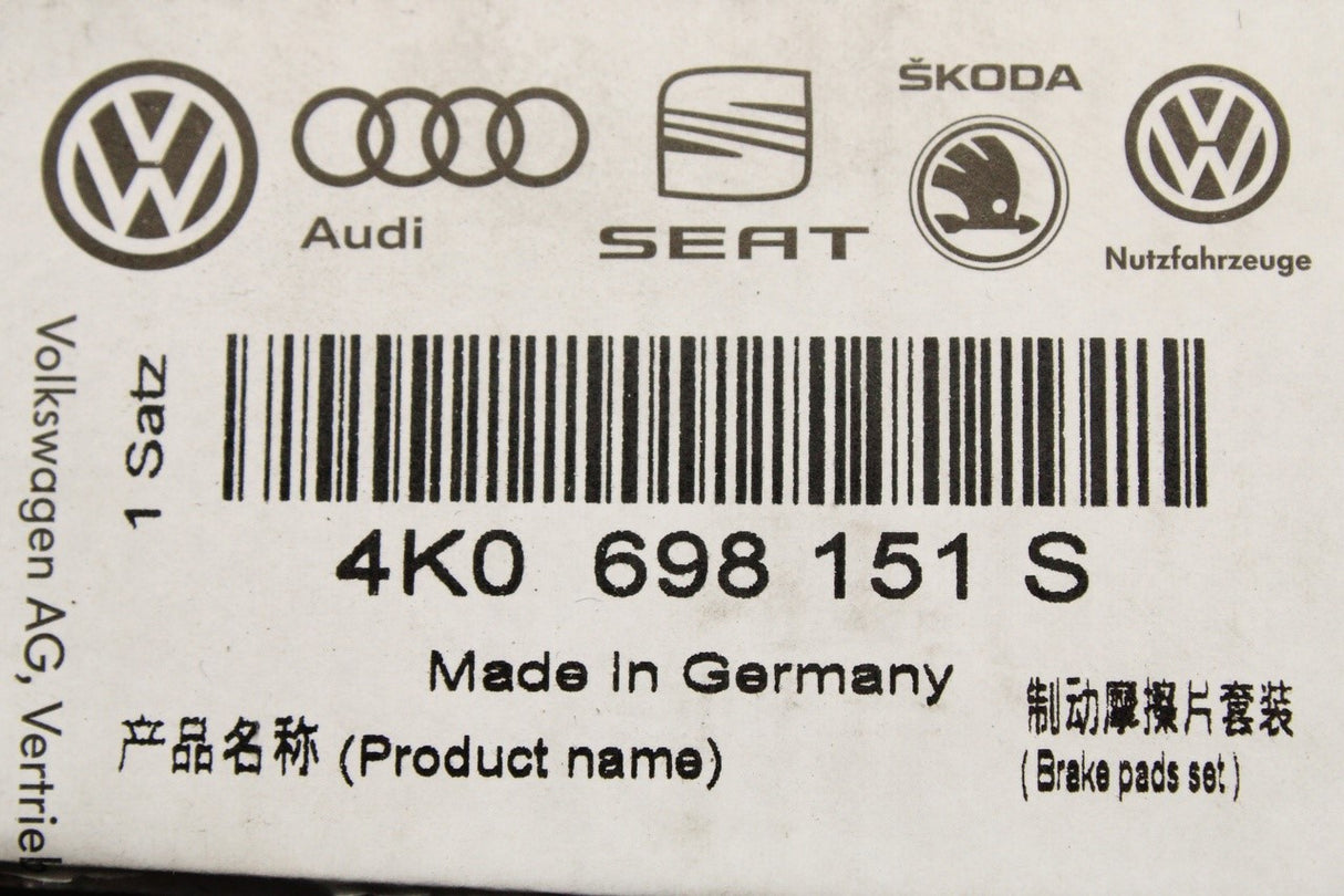 Audi A6 A7 2019-on front brake pads for 350x34mm discs 4K0698151S