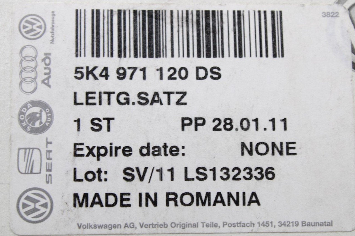 VW Golf 2009-2011 door wiring harness (front right) 5K4971120DS