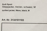 Audi Sport men's quilted black jacket (medium) 3132101103