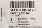 Skoda Enyaq front seat base cover (alcantara/leather) 5LA881405BAZJP