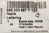 Skoda Karoq Kodiaq rear lettering badge emblem (chrome) 565853687F 2ZZ