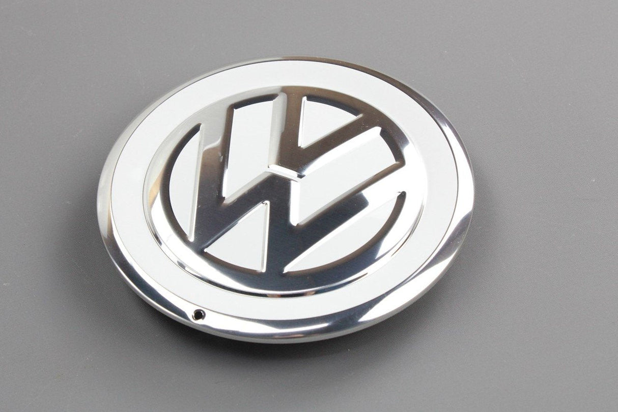 VW Up e-Up 2012-On Wheel centre hub cap Silver/White (x1) 1S0601149D CIX