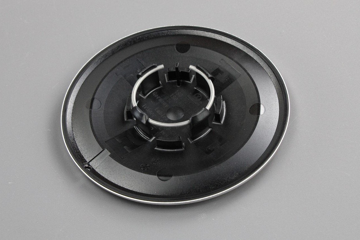 VW Up e-Up 2012-On Wheel centre hub cap Silver/White (x1) 1S0601149D CIX