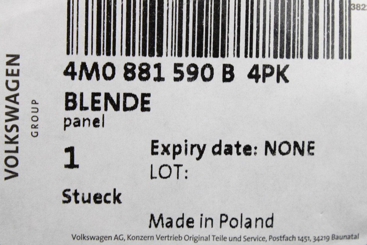 Audi A5 RS5 Q8 RSQ8 front headrest seat trim surround 4M0881590B 4PK