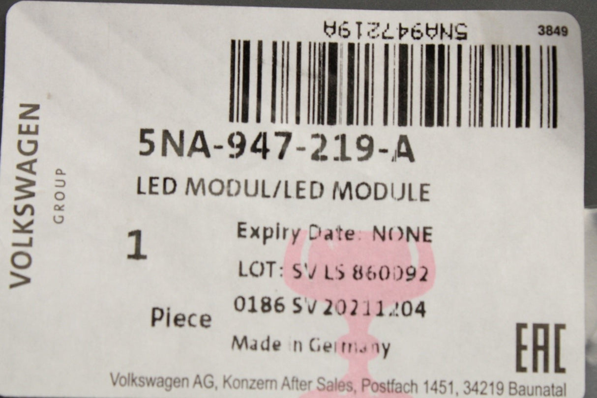 VW Tiguan 2016-24 sunroof LED ambient light (left) 5NA947219A