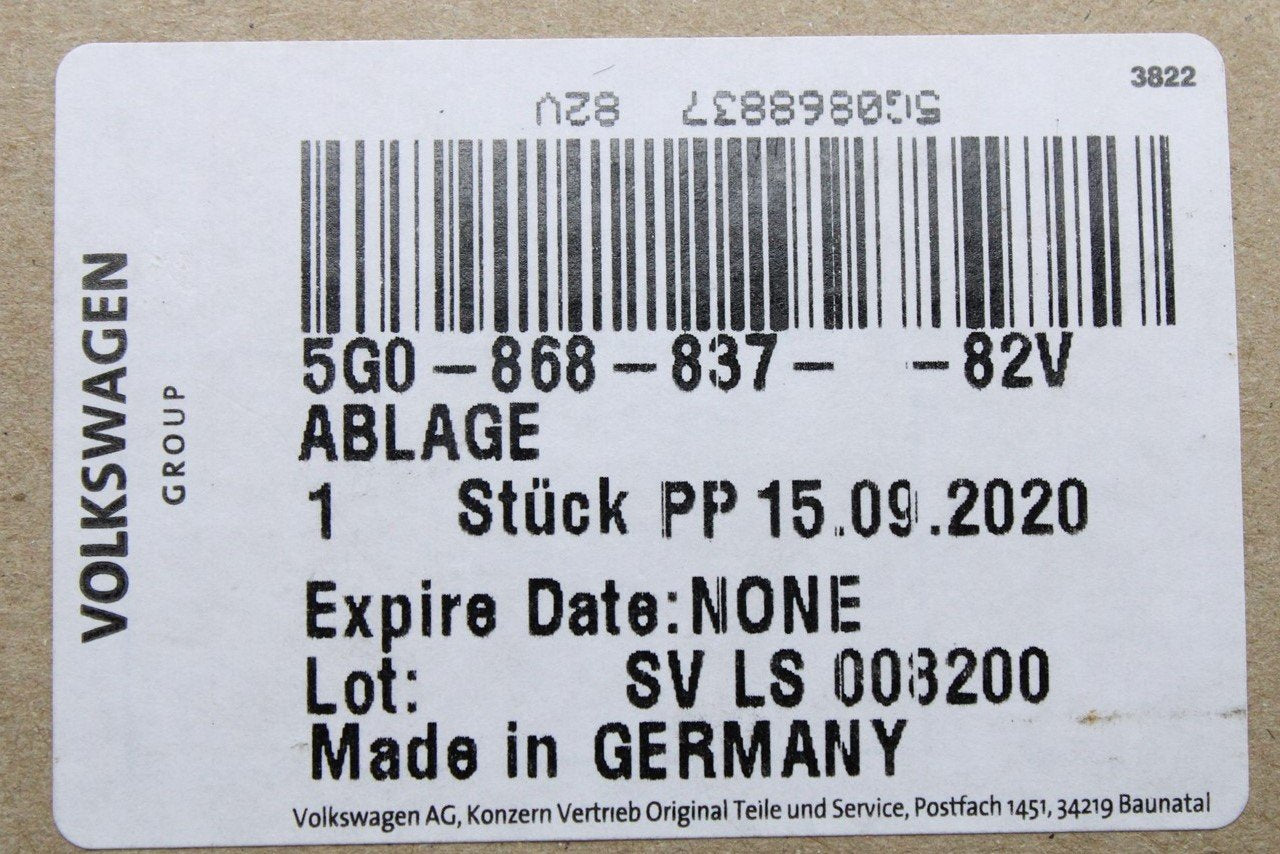 VW Golf MK7 7.5 Passat Tiguan glasses holder compartment 5G0868837
