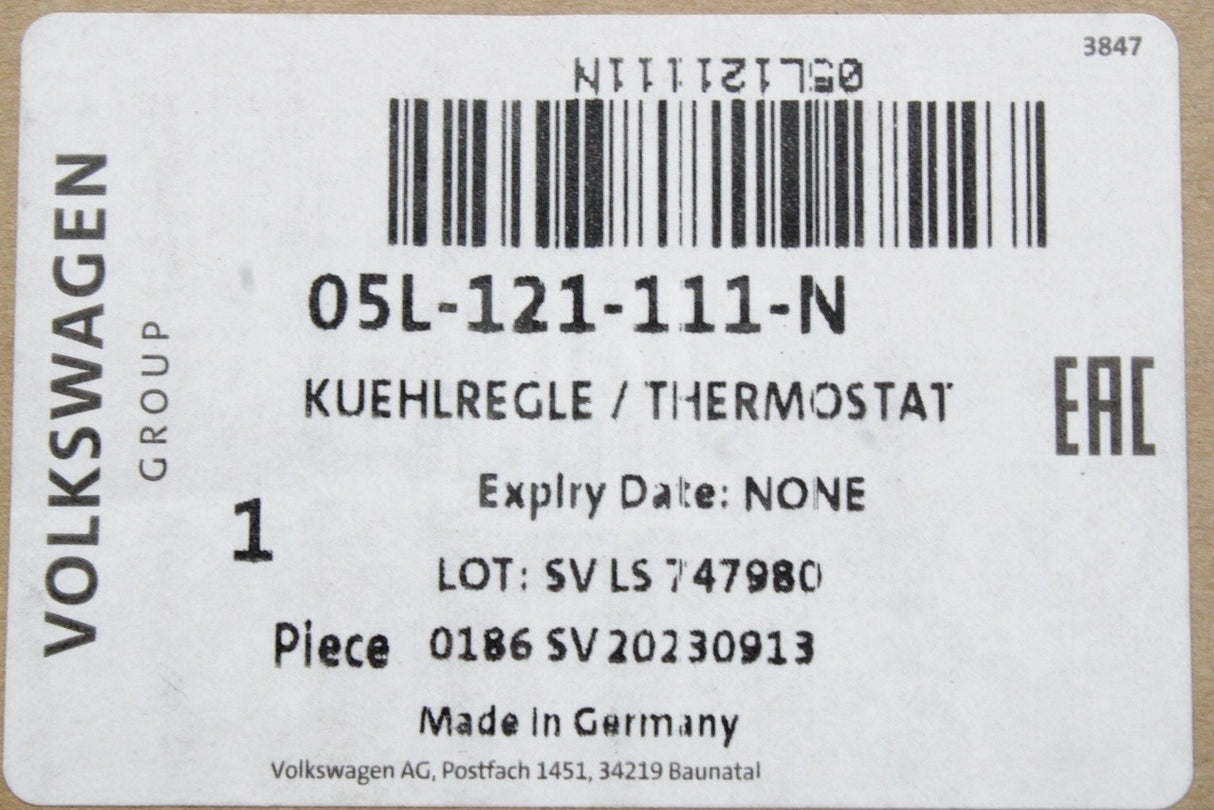 VW Audi Skoda SEAT CUPRA 2.0 TDI engine coolant regulator 05L121111N