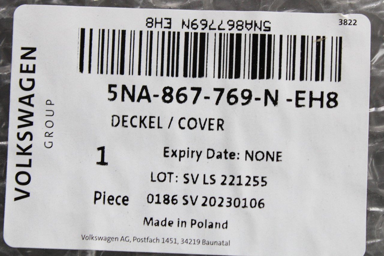 VW Tiguan 2016-on luggage compartment parcel shelf 5NA867769N EH8