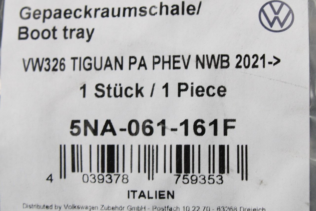 VW Tiguan Hybrid 2021 on luggage compartment boot liner 5NA061161F Partshaus Ltd