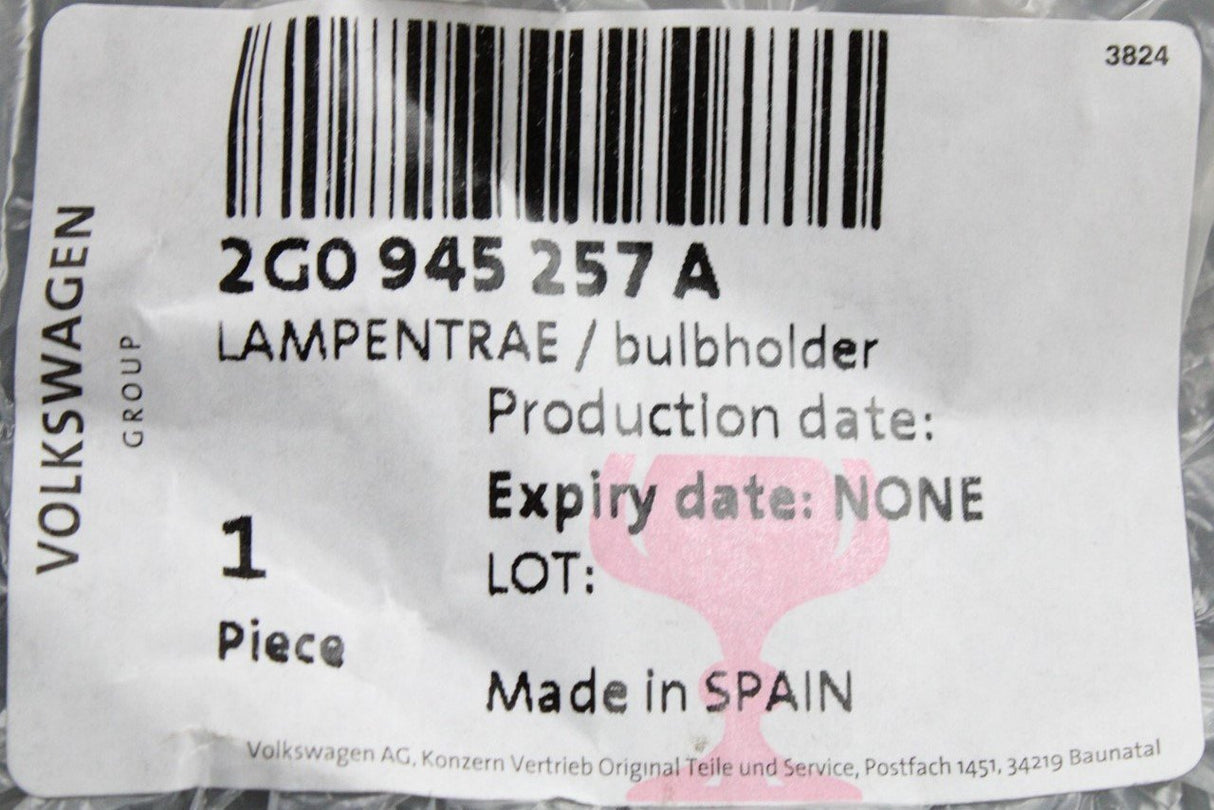 VW Polo AW 2018-on bulb carrier (rear left) 2G0945257A