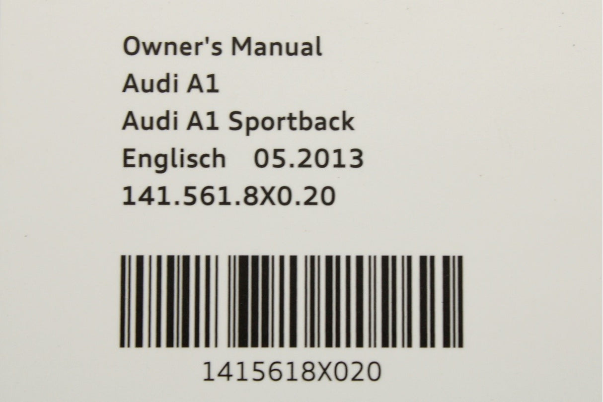 Audi A1 S1 2011-2014 owners manual (2013) 1415618X020