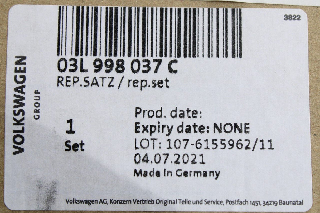 VW Polo 6C Skoda Citigo SEAT Ibiza aux V-belt repair kit 03L998037C