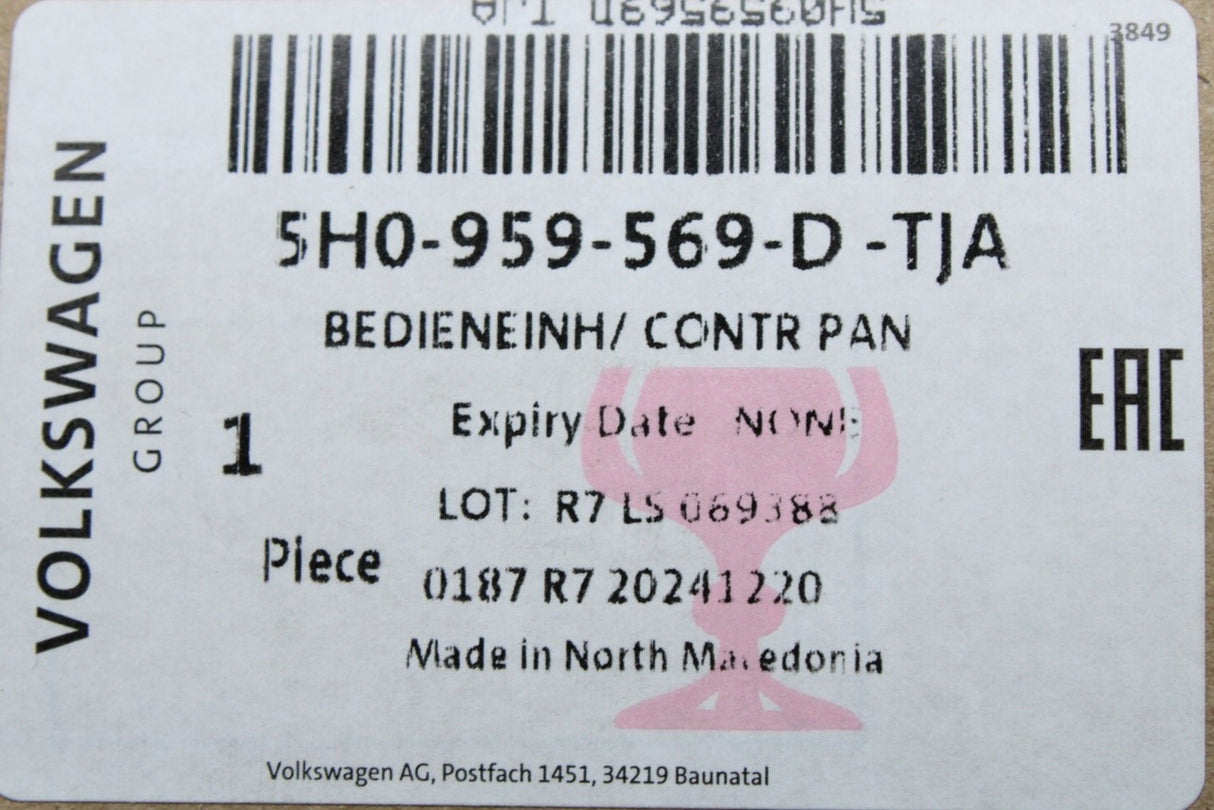 VW ID.4 Audi Q4 Cupra Leon 20-on interior reading light 5H0959569D TJA