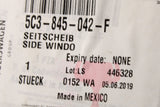 VW Beetle 2013-19 rear side window glass (right) 5C3845042F