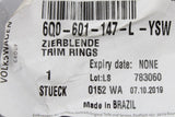 VW Fox 2008-2012 14 inch Wheel trim ring hub cap (x1) 6Q0601147L YSW