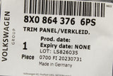 Audi 2011-2018 centre armrest trim (black) 8X0864376 6PS