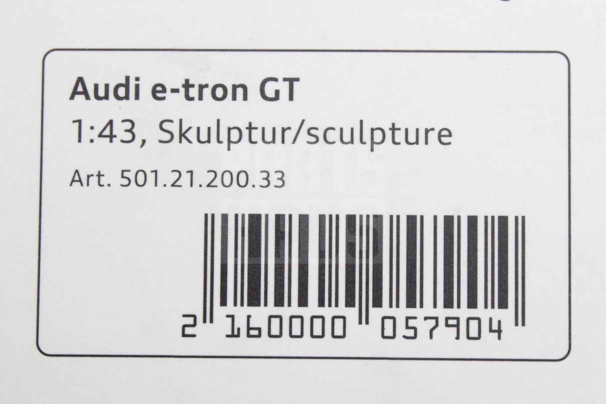 Audi e-Tron GT 1:43 sculpture model car 5012120033