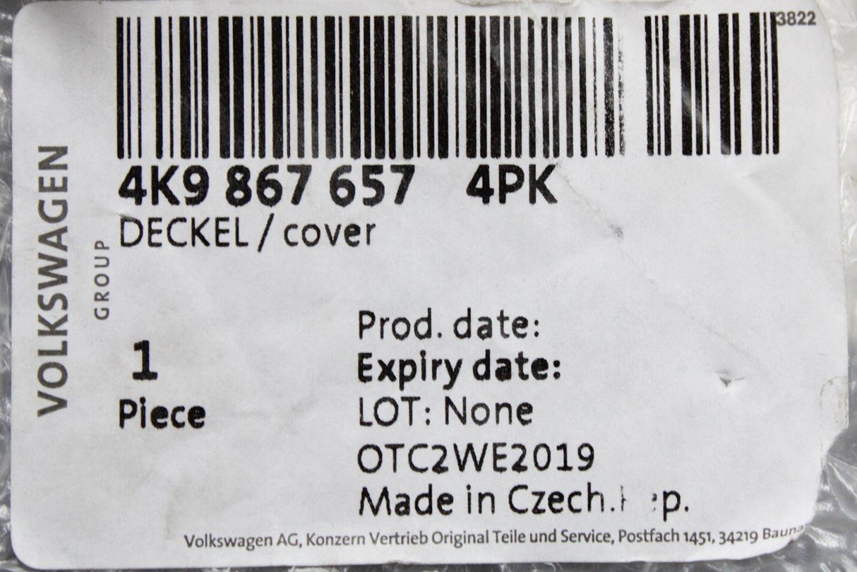Audi A6 RS6 19-on boot lid light cover trim (inner left) 4K9867657 4PK