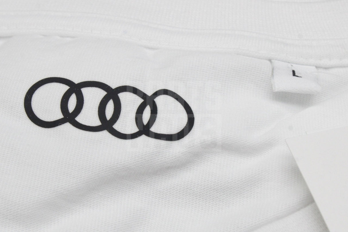 Audi rings logo spray effect white t-shirt (large) 3132200204