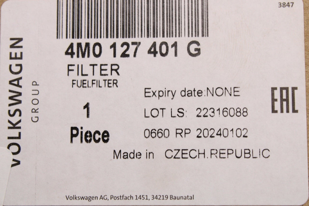 Audi Q7 S7 Q8 SQ7 VW Touareg TDI fuel filter housing 4M0127401G
