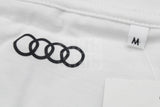 Audi rings logo spray effect white t-shirt (medium) 3132200203