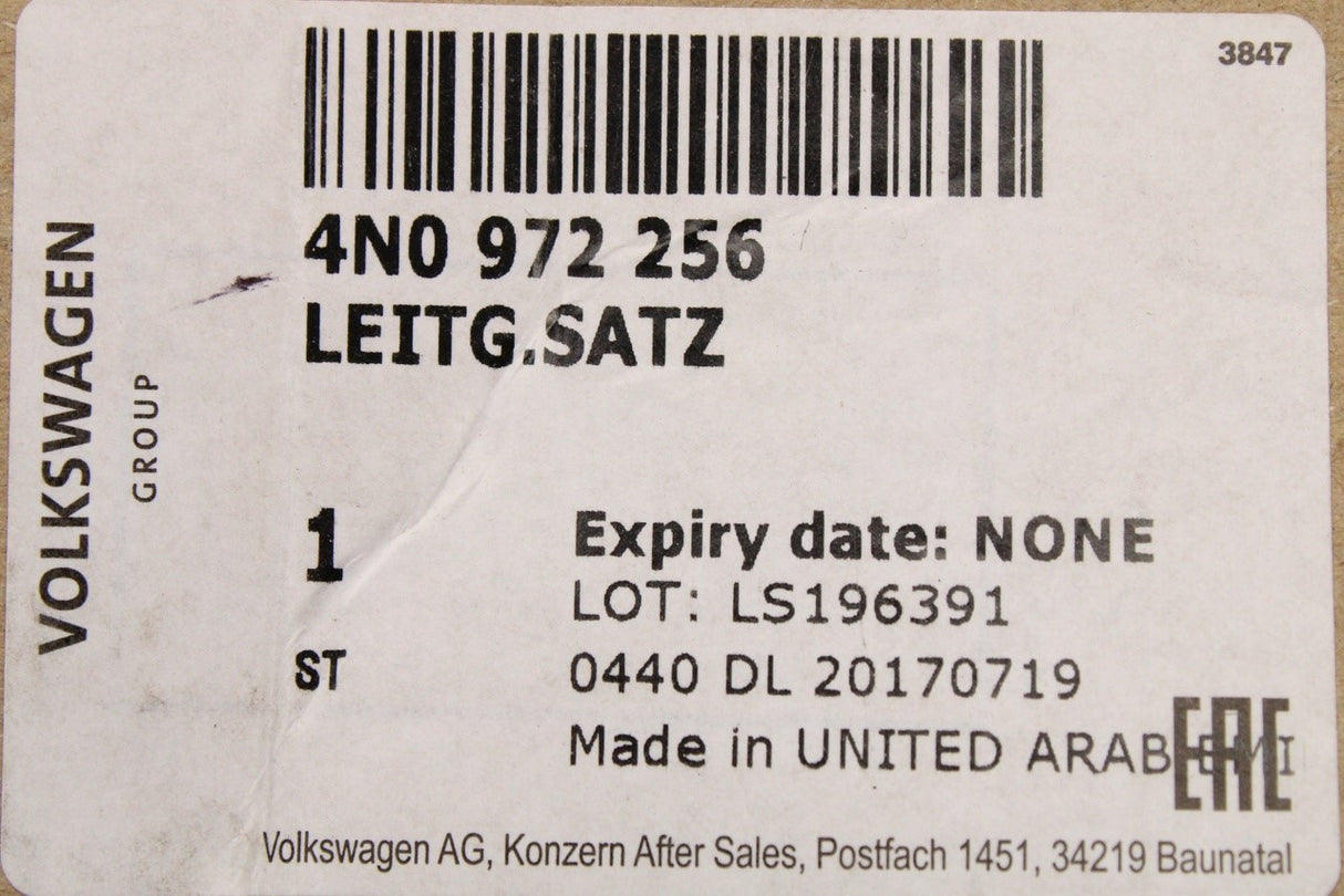 Audi A8 S8 2018-on rear wheel ABS speed sensor wiring (right) 4N0972256