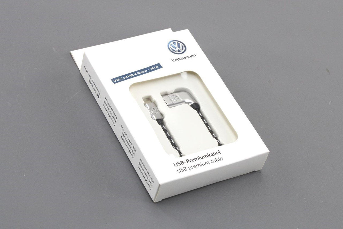 VW Volkswagen USB-C to USB-A premium media cable 000051446AE, view 1