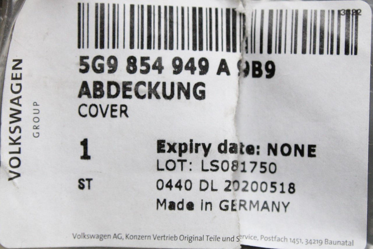 VW Golf Alltrack MK7 2014-20 door cover trim (rear left) 5G9854949A 9B9