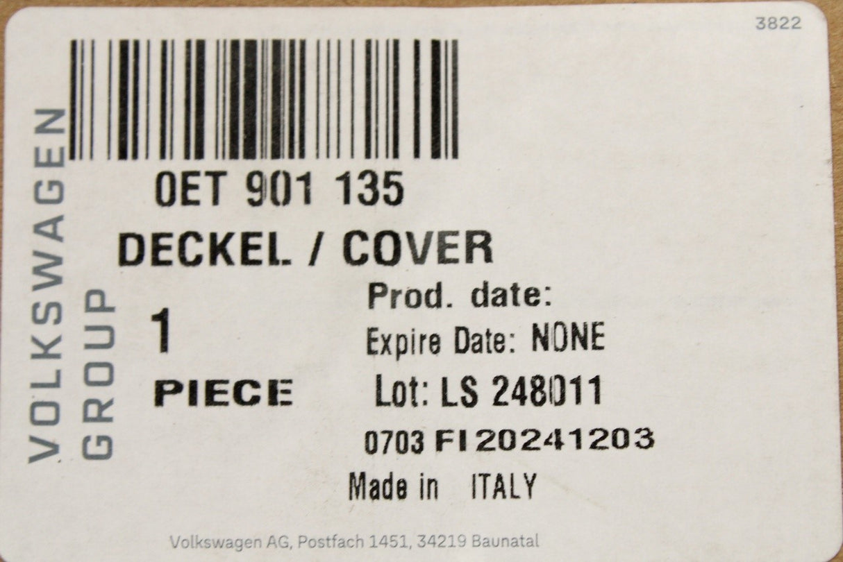 Audi Q4 e-Tron Skoda Enyaq 2021-on electric drive cover (rear) 0ET901135
