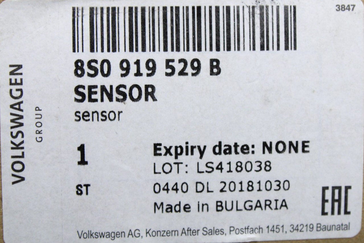 Audi TT TTS 2015-on 2.0 TFSI exhaust gas temperature sensor 8S0919529B