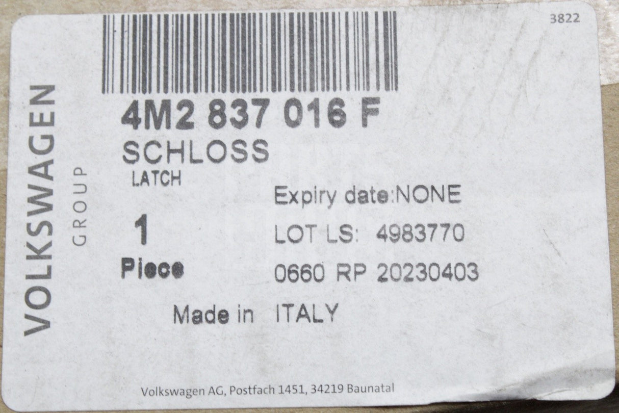 Audi Q7 SQ7 2016-on RHD door lock (drivers) 4M2837016F
