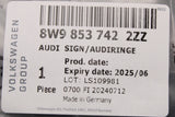 Audi A4 S4 RS4 Avant 16-on A6 RS6 19-on rear emblem badge 8W9853742 2ZZ