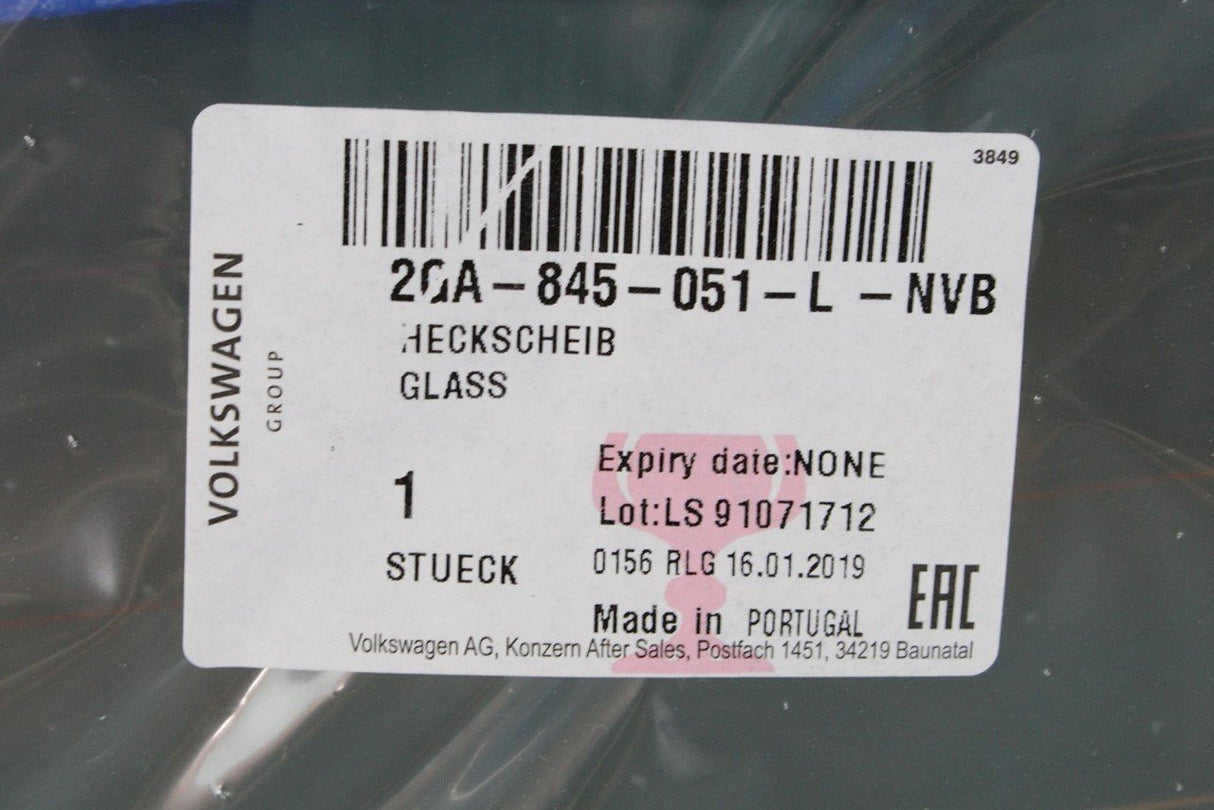 VW T-Roc 2018- Onward Rear heated window glass 2GA845051L