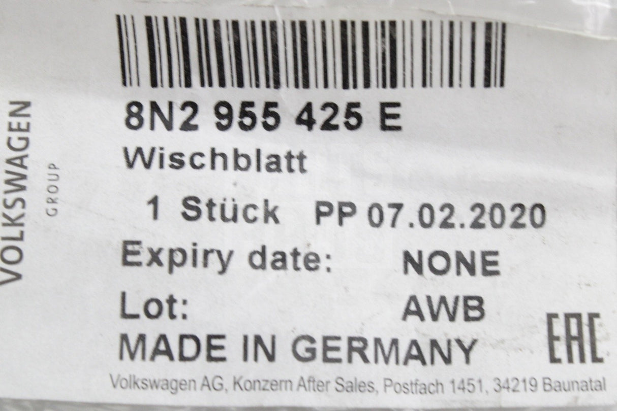 Audi TT 2003-2006 RHD front aero wiper blades set 530mm 8N2955425E