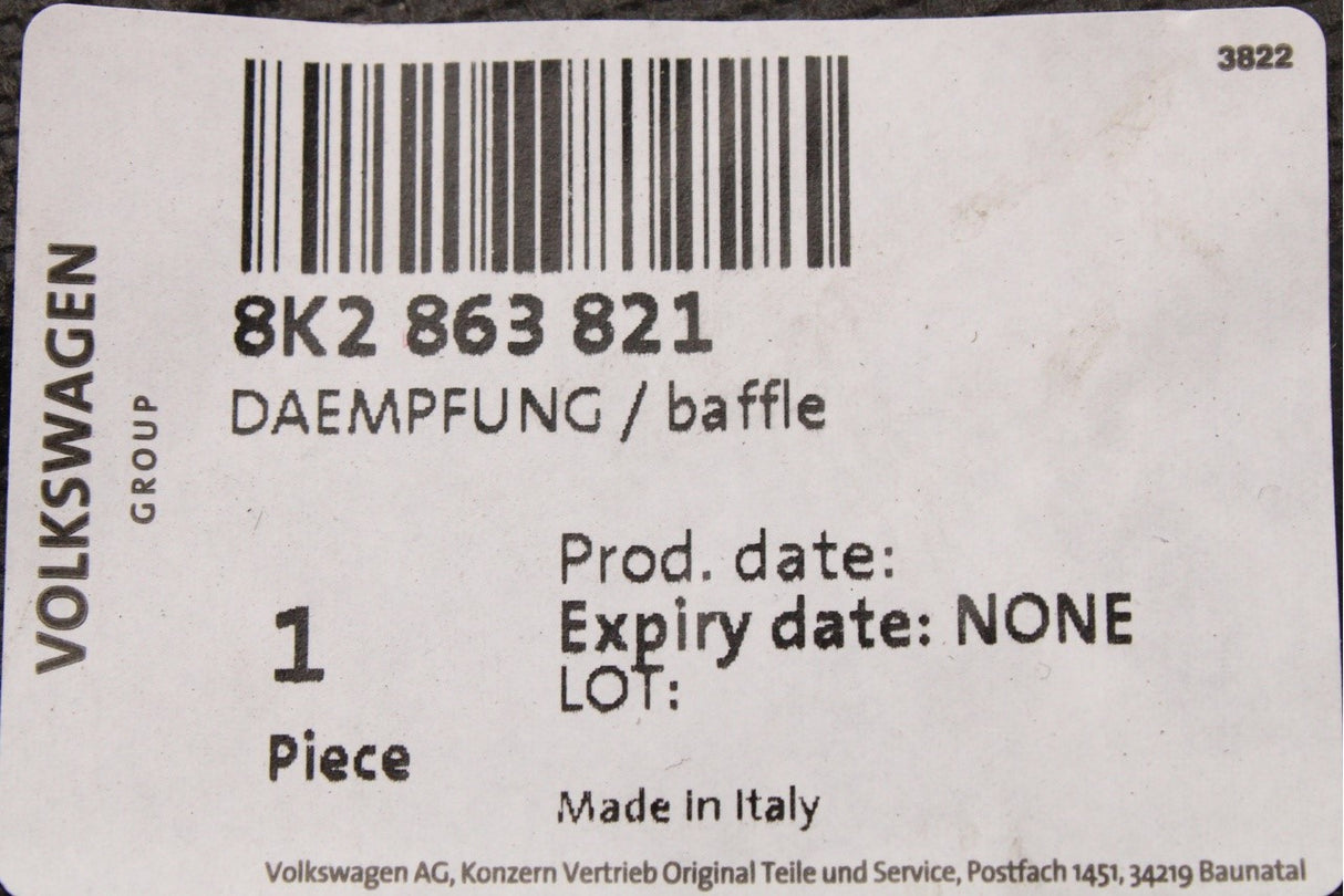 Audi A4 A5 2012-16 2.0TDI engine undertray noise insulation 8K2863821