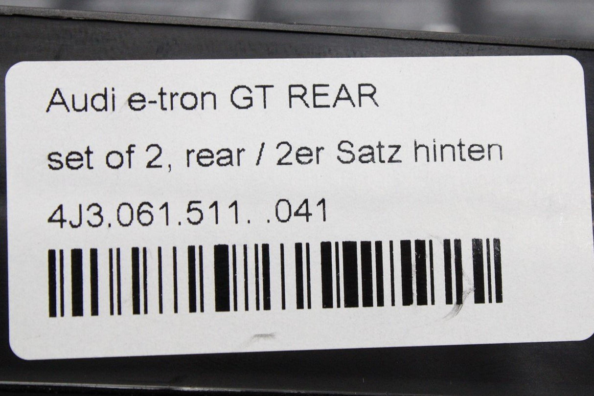 Audi RS e-tron GT 2021-on all weather floor mats (rear) 4J3061511 041