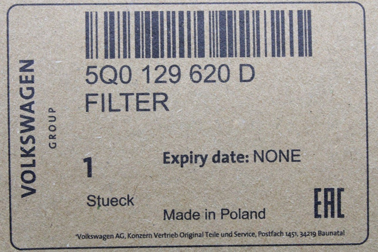 VW Golf Arteon Polo GTI SEAT Skoda 2.0 air filter element 5Q0129620D