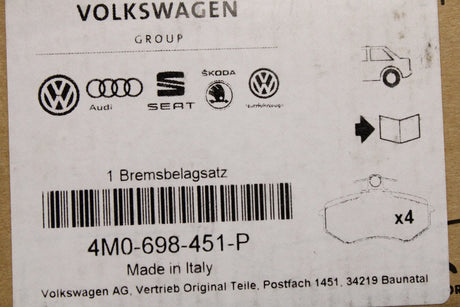 Audi A6 A7 A8 Q8 rear brake pads for 350mm discs 4M0698451P