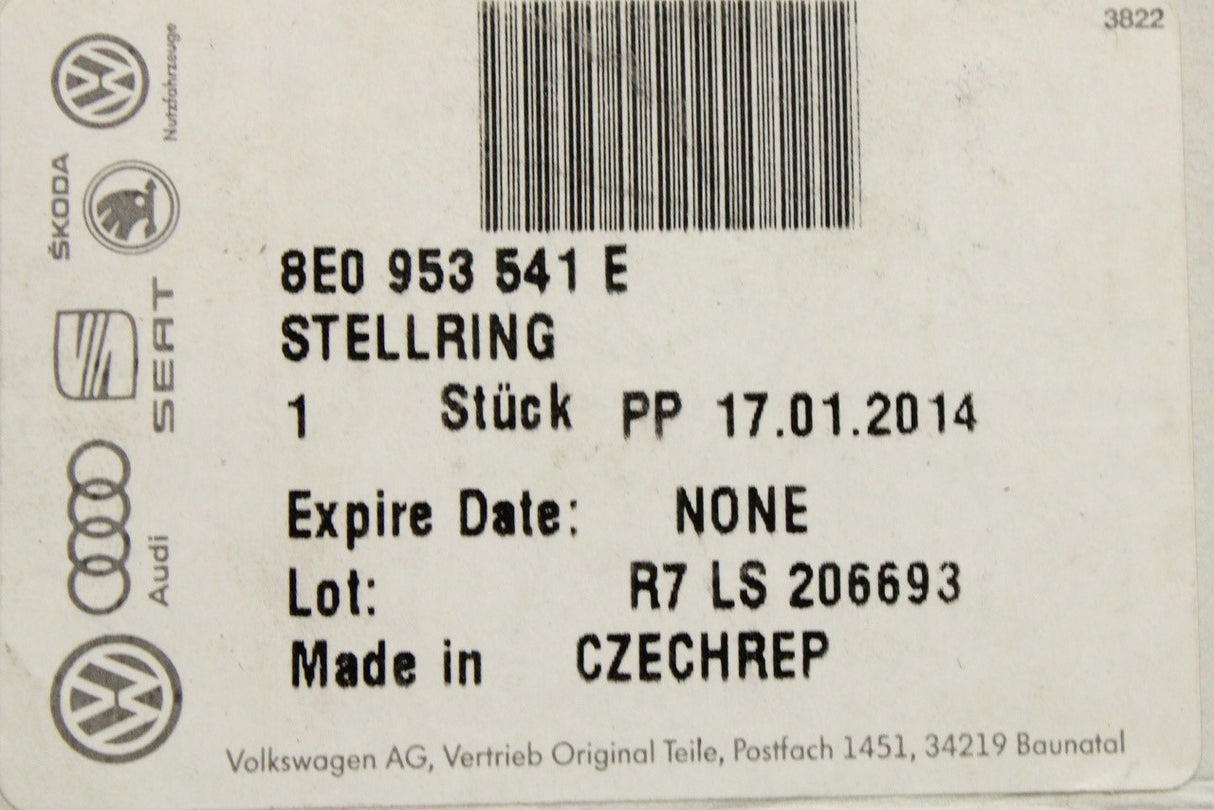 VW Phaeton Touareg Audi A4 A8 squib slip ring steering sensor 8E0953541E