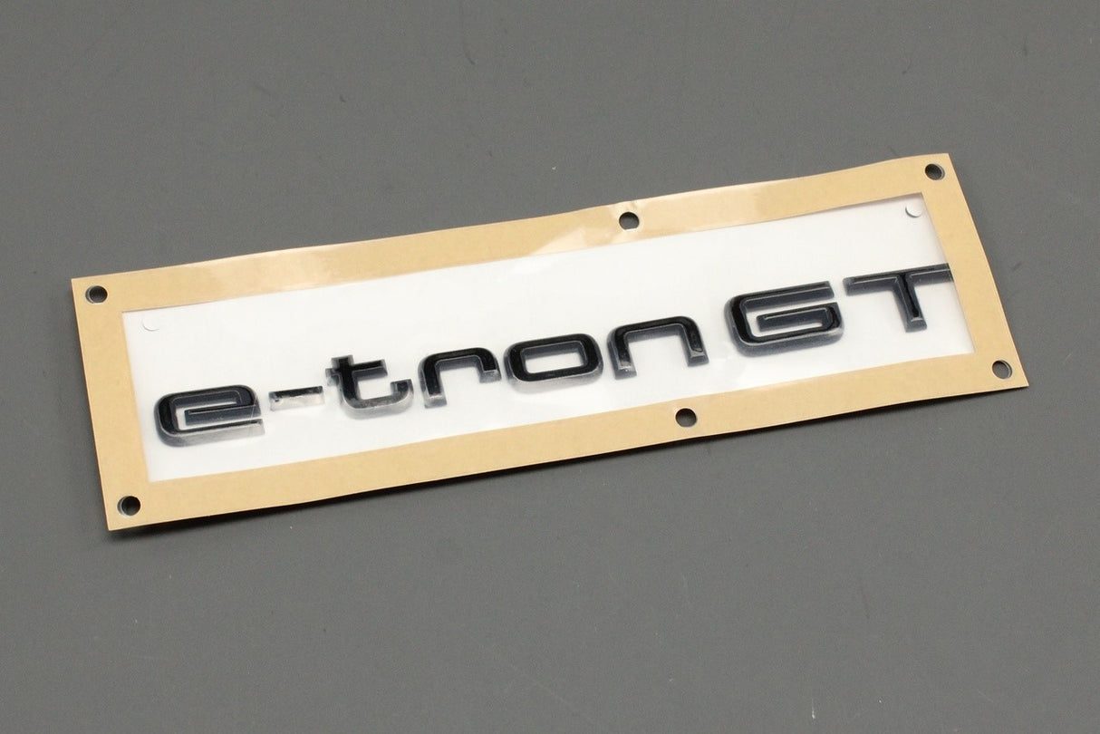 Audi e-tron GT 2021-on gloss black model badge (rear) 4J3853741C T94