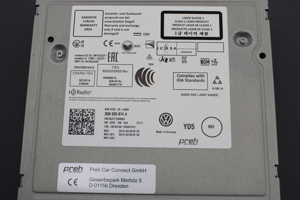 VW Golf Polo Tiguan Discovery media retrofit for MIB vehicles 3Q0057874A