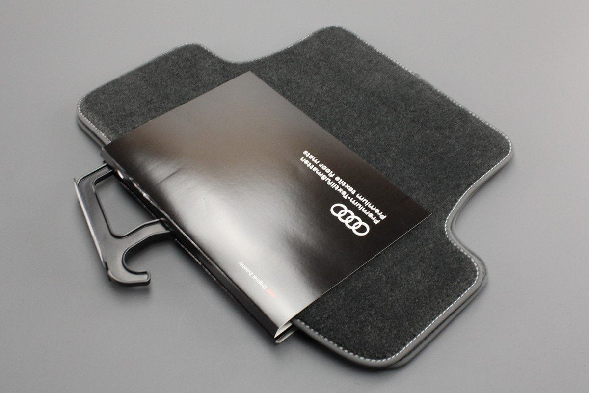 Audi Q2 SQ2 2017-on premium textile floor mats (rear) 81A061276A MNO, view 1