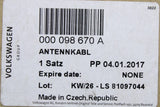 VW Audi Skoda SEAT adapter aerial wire for radio 300mm 000098670A