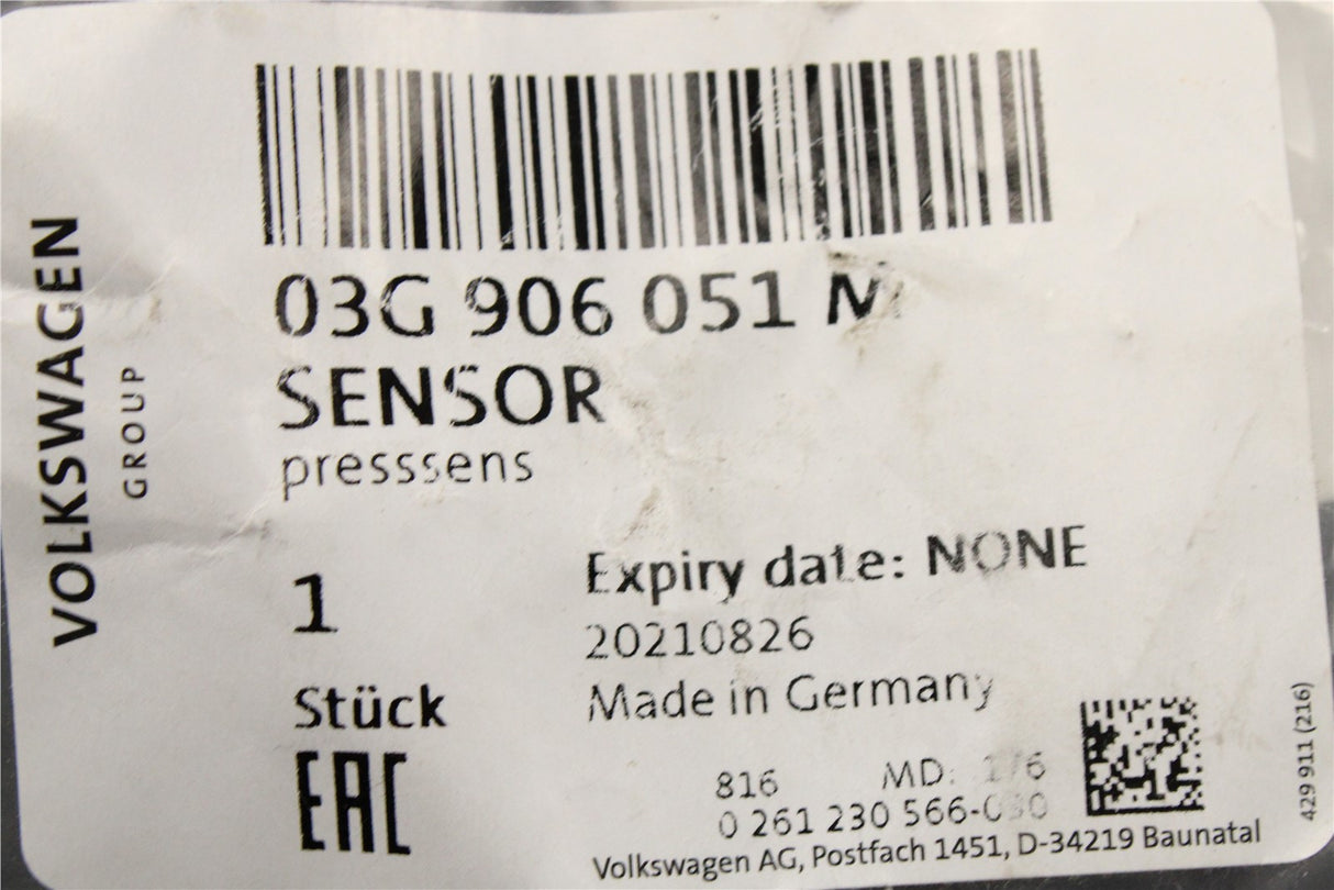 VW Audi Skoda SEAT intercooler intake pressure sensor 03G906051M