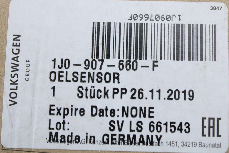 VW Audi Skoda SEAT various models oil level sensor 1J0907660F