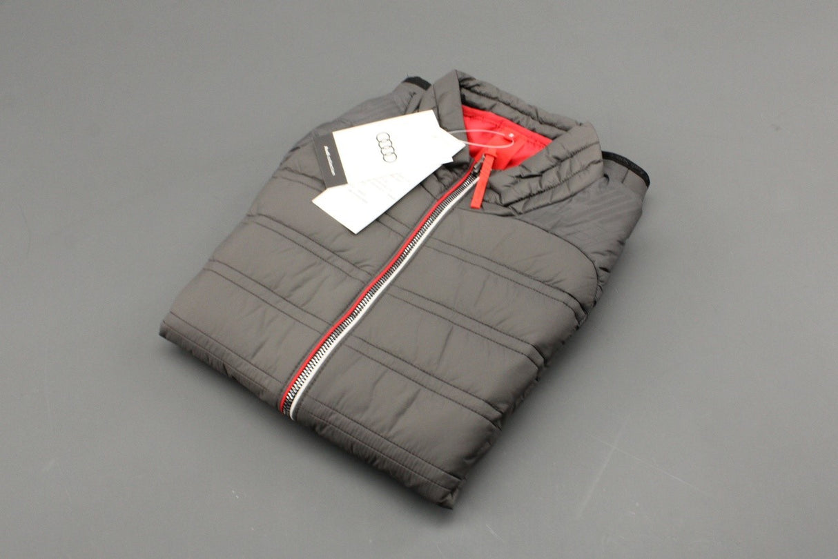 Audi men's dark grey quilted vest (small) 3132101202